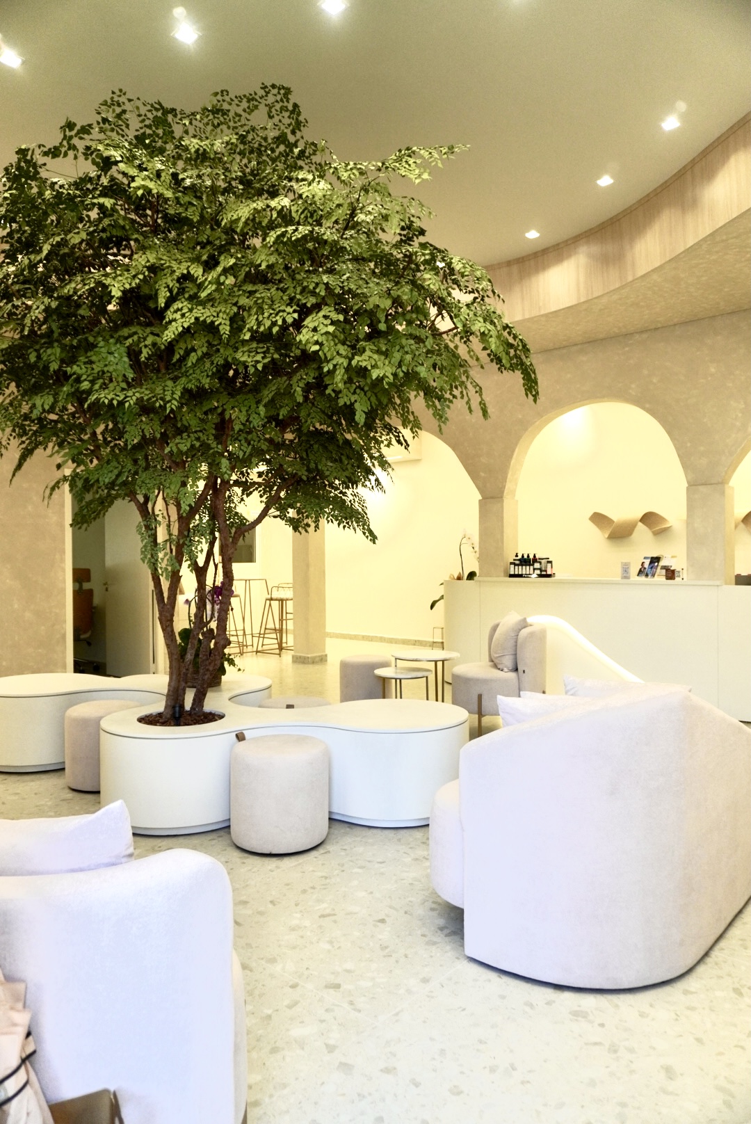 Sala de clínica de estética em Bragança Paulista com ambiente acolhedor